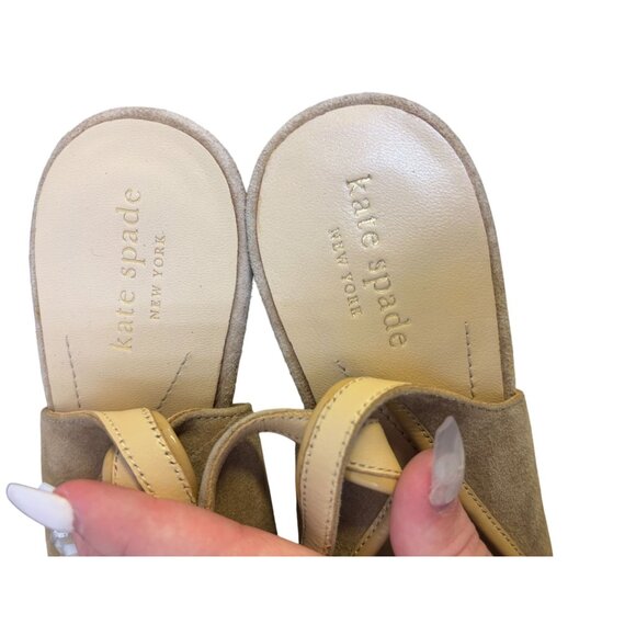 Kate Spade Tan Suede Slingback Heels 8.5 - Picture 5 of 8